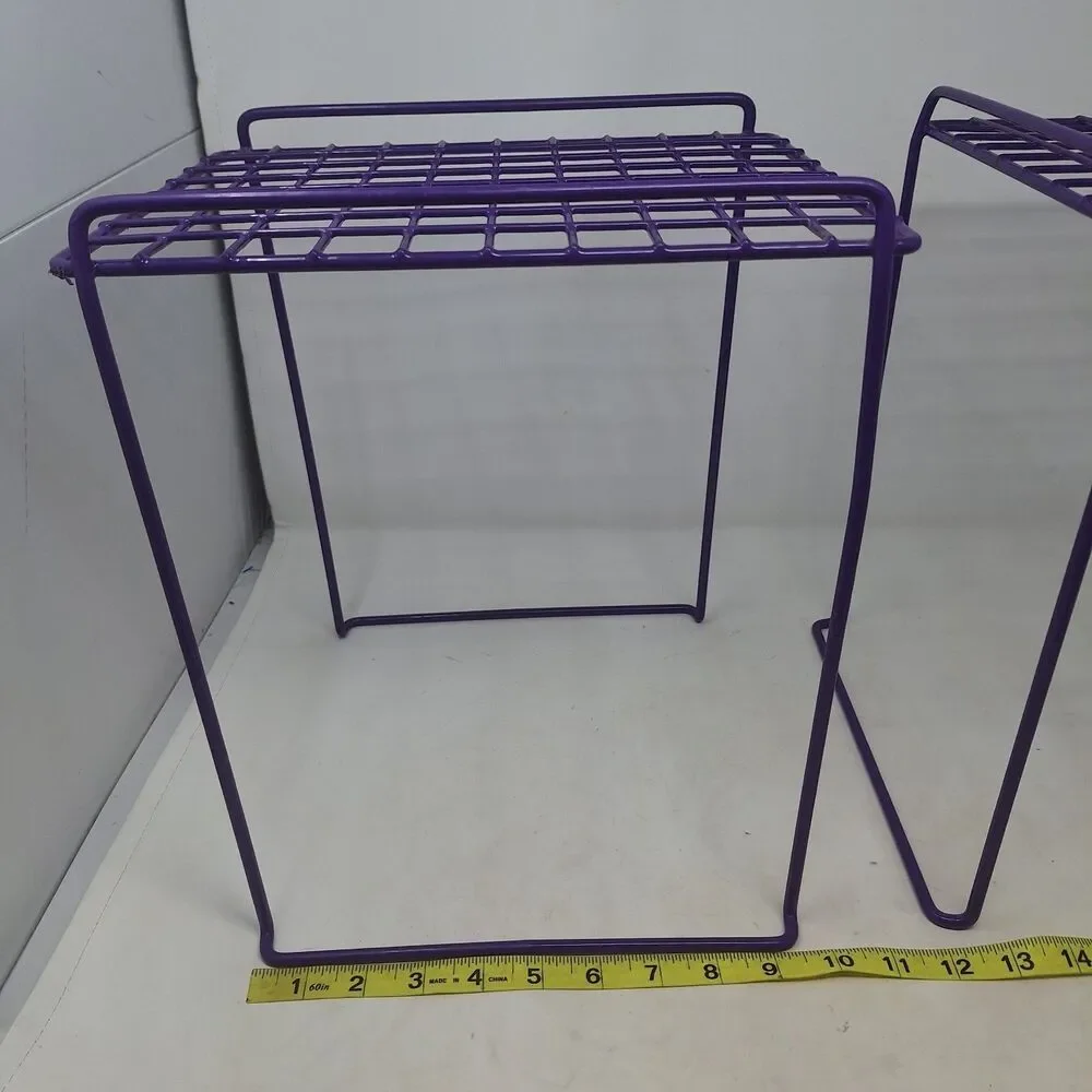 LockerMate Stac-A-Shelf Set 2 Purple Locker Organizer Shelves Stackable School